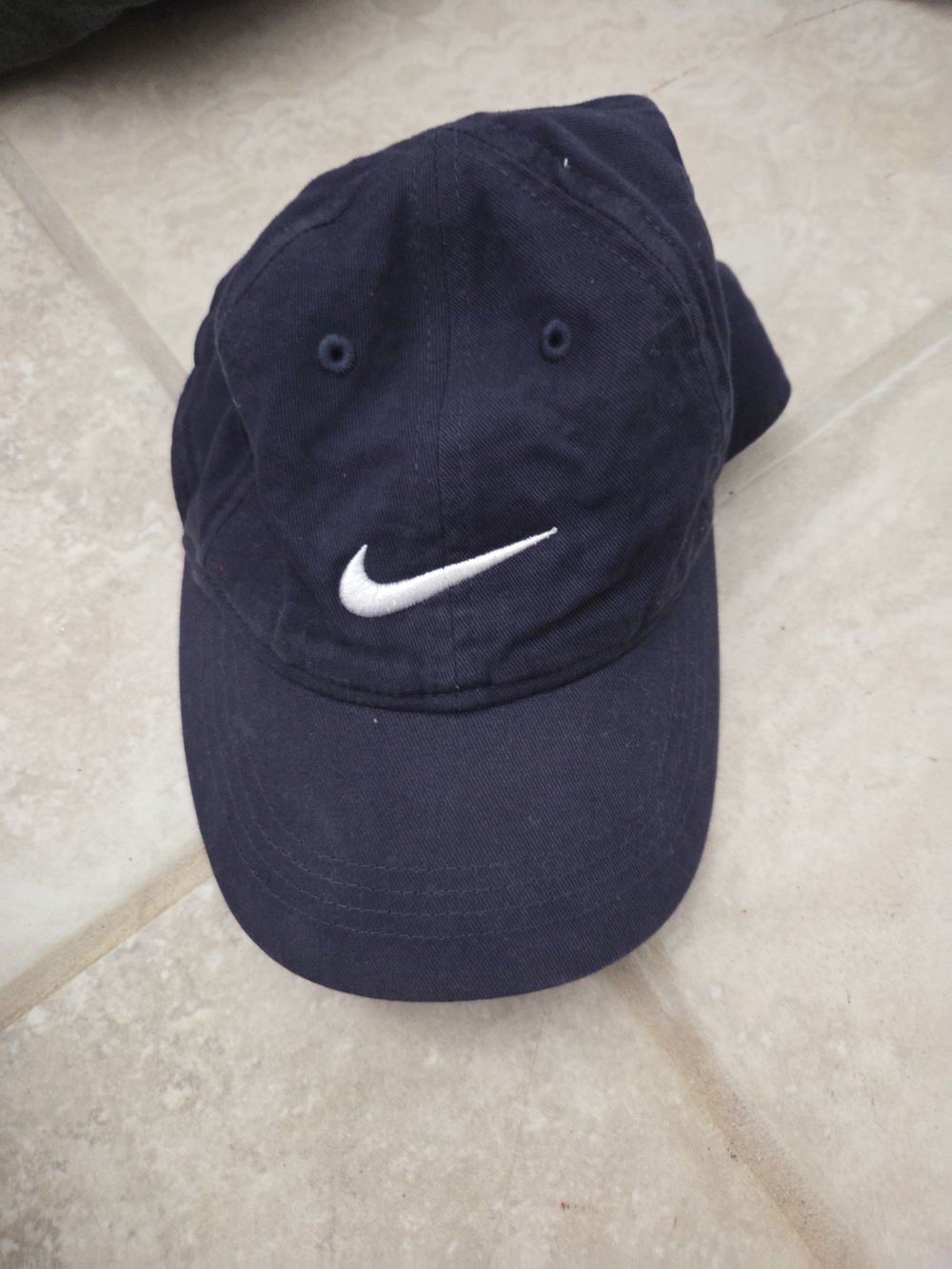 Nike Navy Cap with White Swoosh Logo